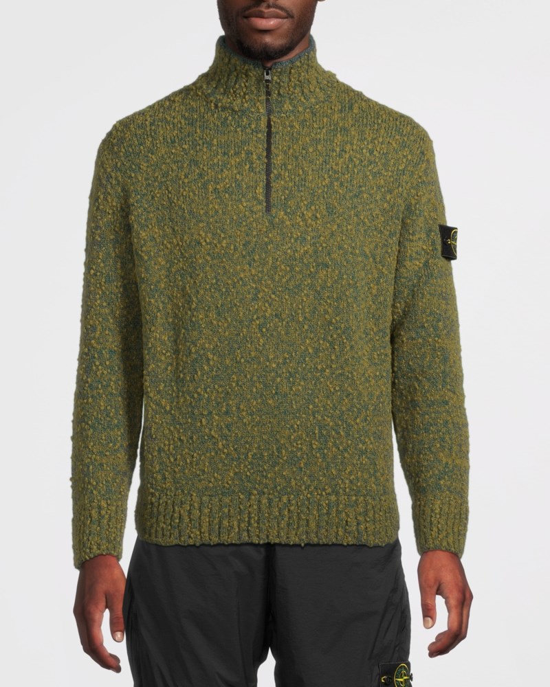 Stone Island Tröja 5100032 speckled wool nylon herr – bild 2