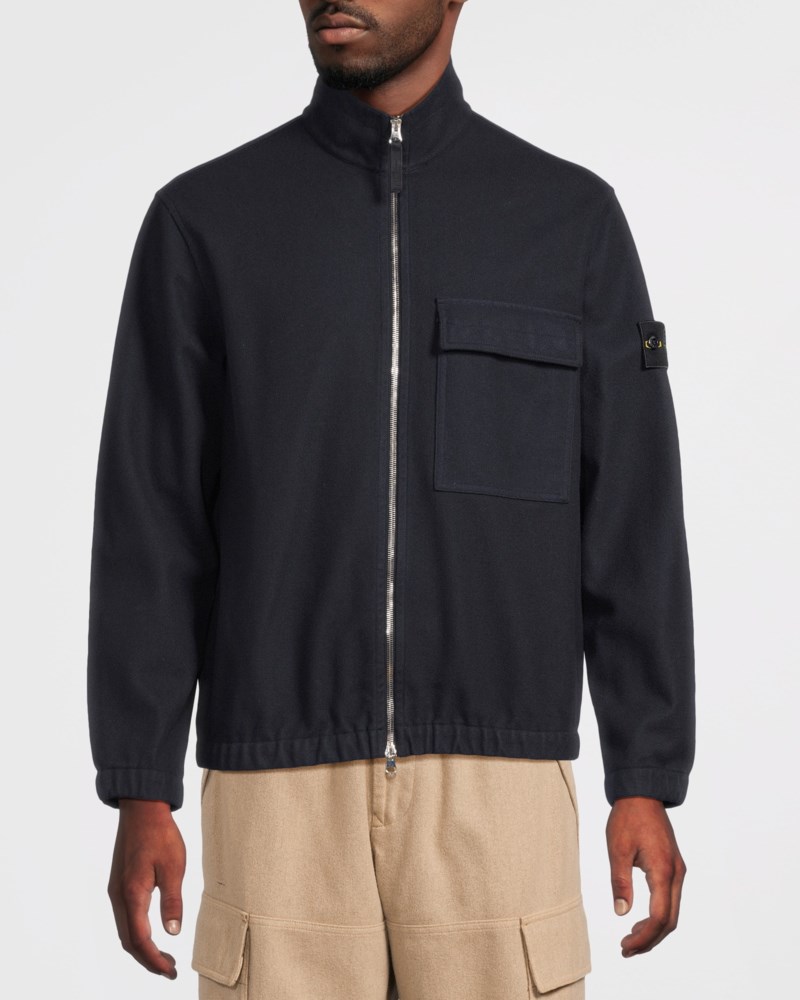 Stone Island Overshirt comfort-fit zip-up with elasticated cuffs skjortor & blusar herr – bild 2