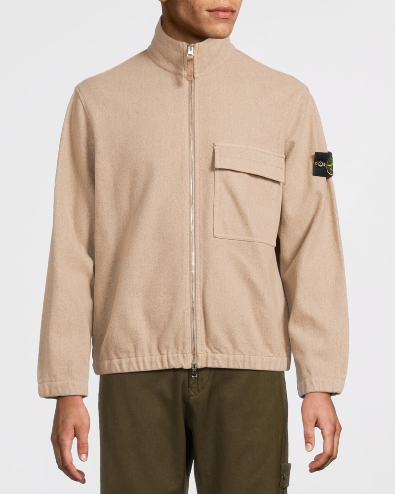 Stone Island Overshirt comfort-fit zip-up with elasticated cuffs skjortor & blusar herr – bild 2