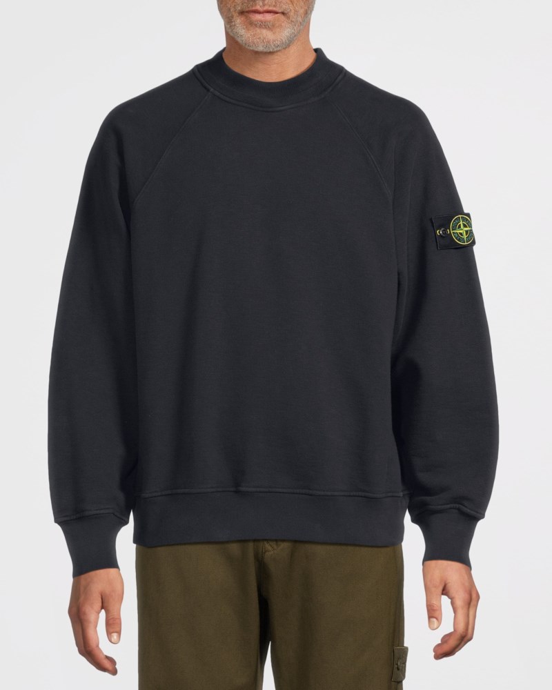 Stone Island Sweatshirt oversized-fit mock neck with raglan sleeves herr – bild 2