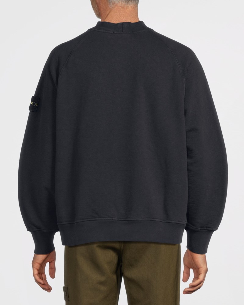 Stone Island Sweatshirt oversized-fit mock neck with raglan sleeves herr – bild 4