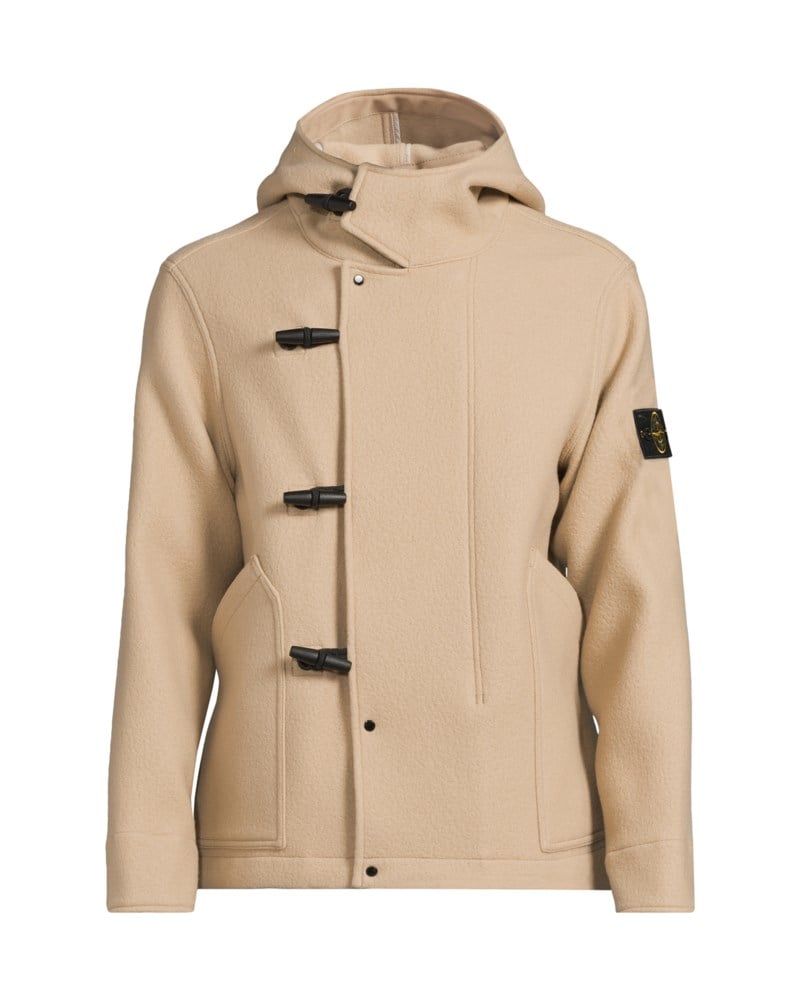 Parka with toggle-button fastening