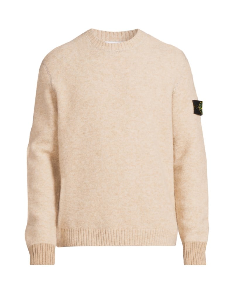 Stickad tröja loose-fit with contrast knit details