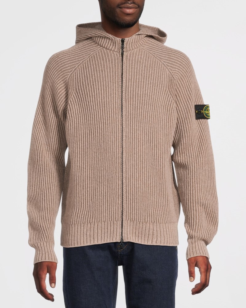 Stone Island Hoodie regular-fit reversible zip-up with raglan sleeves herr – bild 2