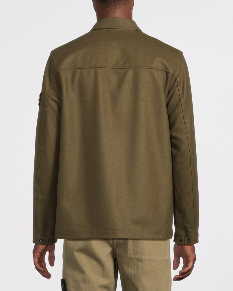 Stone Island Overshirt 1200020 wool nylon flannel ghost overshirts herr – bild 3