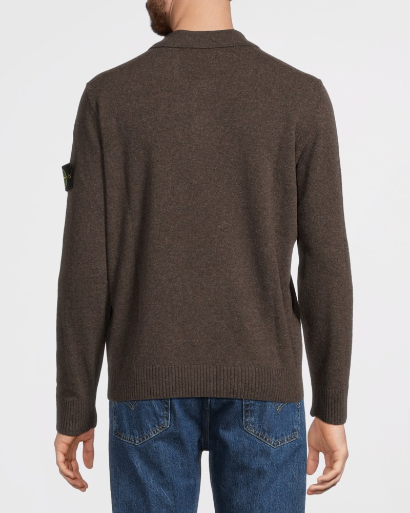 Stone Island Piké 5100018 light geelong wool pikéer herr – bild 3