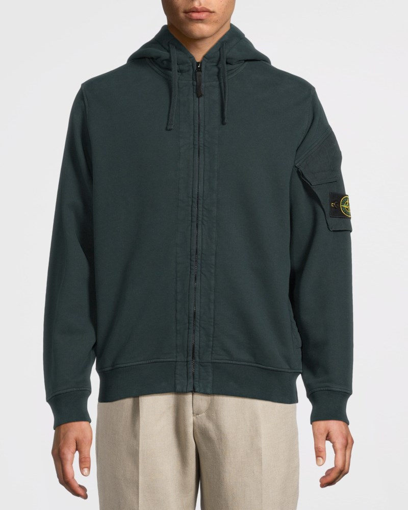 Stone Island Hoodie brushed cotton fleece 6100016 herr – bild 2