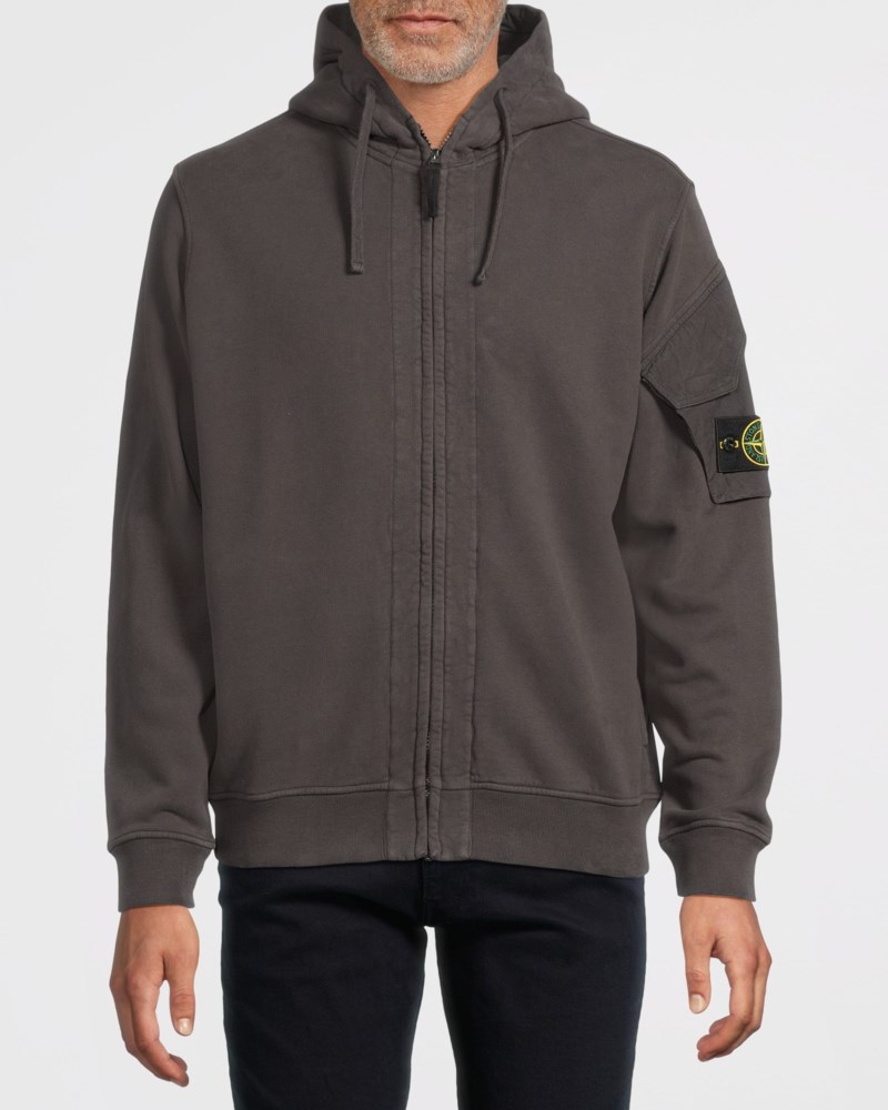 Stone Island Hoodie brushed cotton fleece 6100016 herr – bild 2
