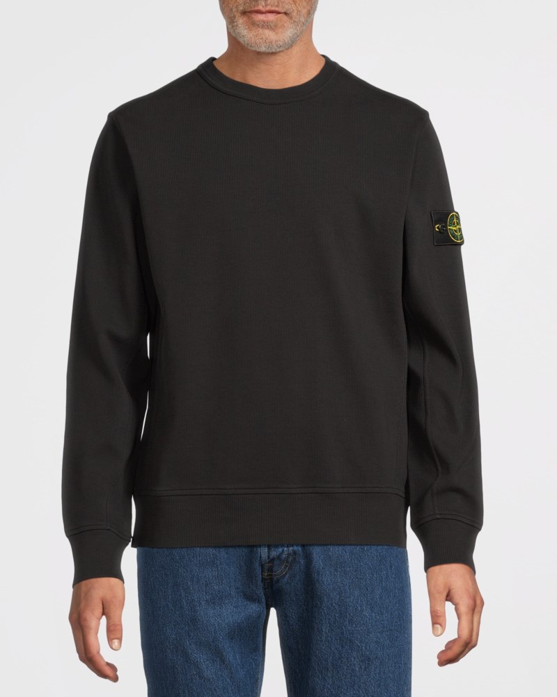 Stone Island Sweatshirt 6100017 cotton interlock herr – bild 2