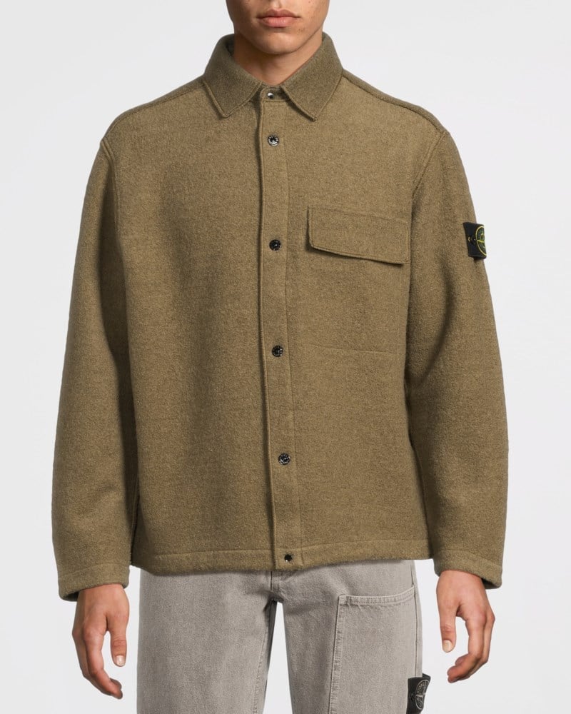 Stone Island Overshirt comfort-fit snap-front with chest pocket skjortor & blusar herr – bild 2
