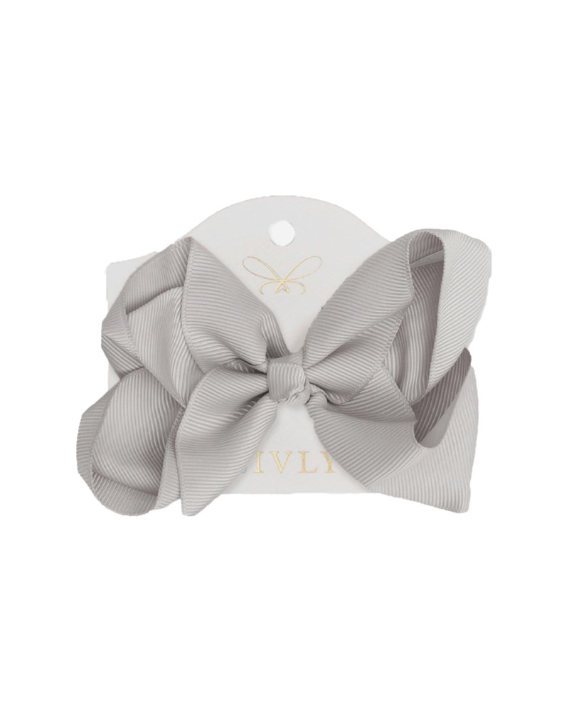 Hårklämma solid bow bw offwhite 1