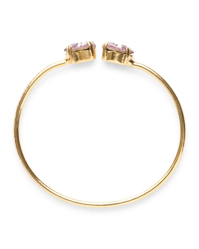 Armband heart light amethyst guld 2