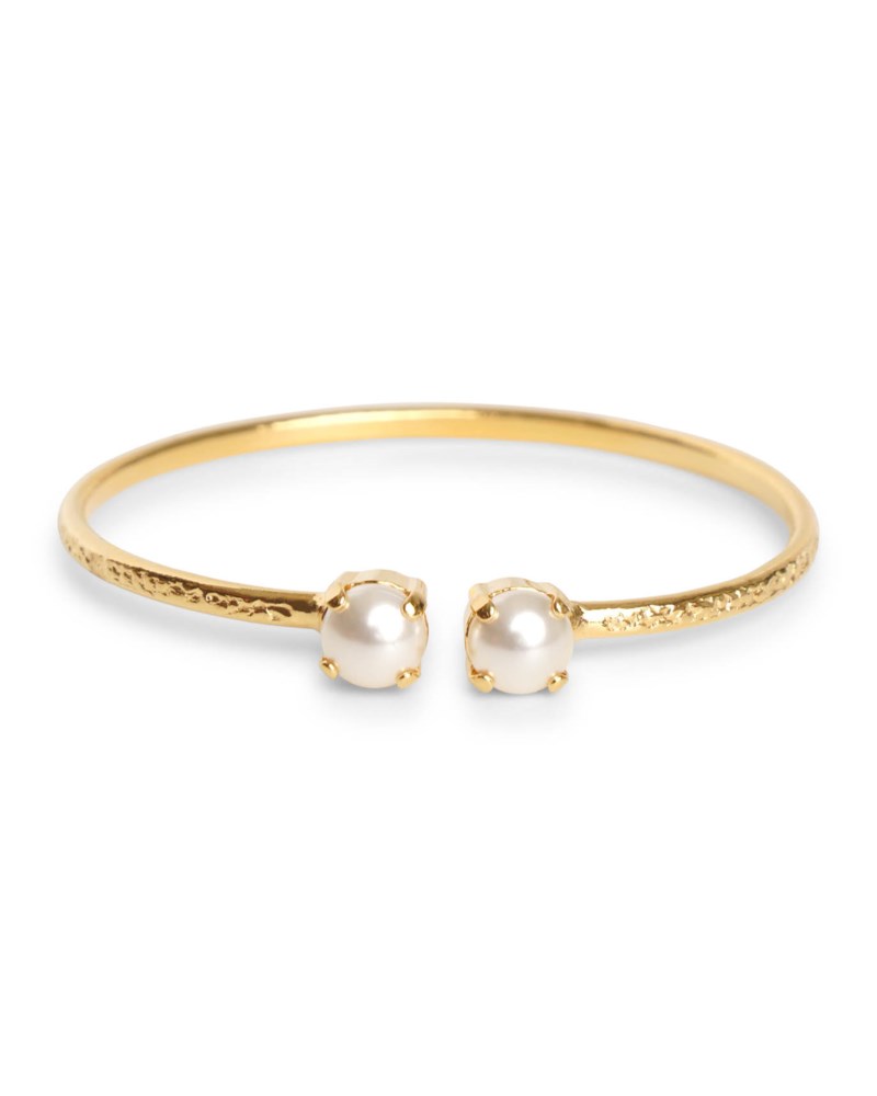 Armband girls bracelet gold pearl guld 1