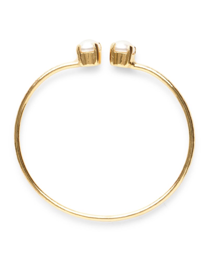 Armband girls bracelet gold pearl guld 2