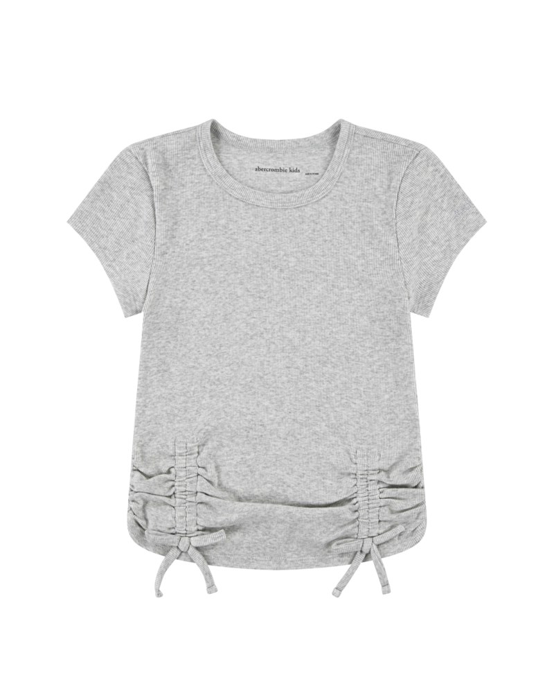 Topp ruched side bow baby tee 9