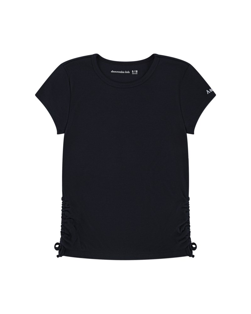 Topp ruched side bow baby tee 1