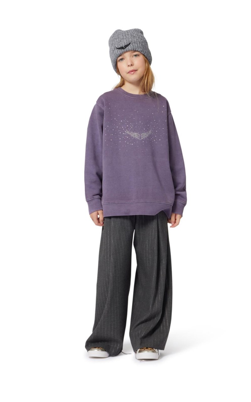 Mössa pull on wings heather grey 2