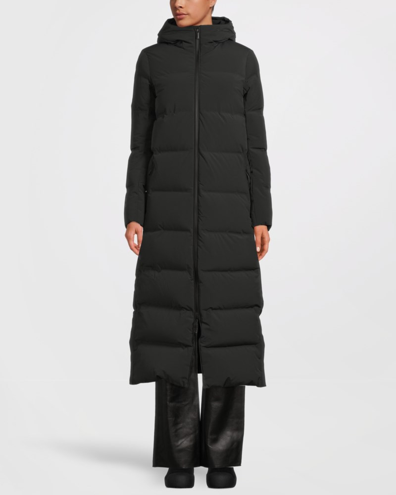 Lång dunkappa infinity down coat dark olive 2