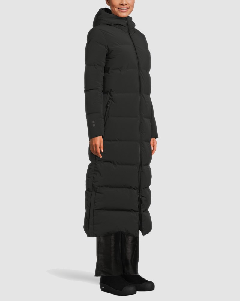 Lång dunkappa infinity down coat dark olive 3