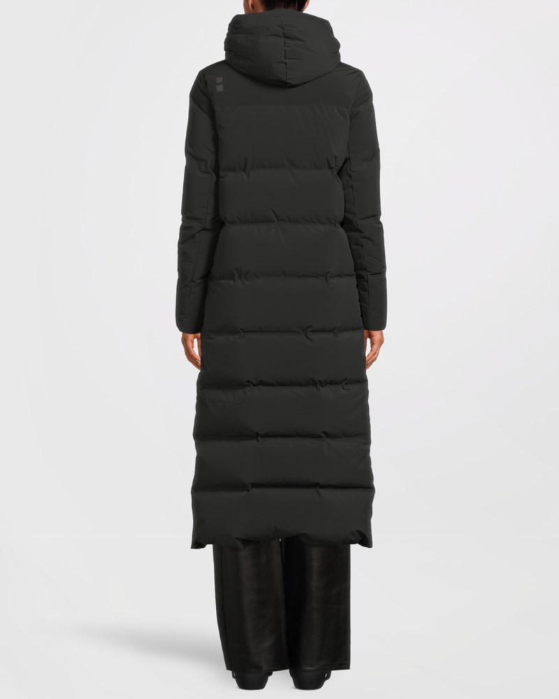 Lång dunkappa infinity down coat dark olive 4