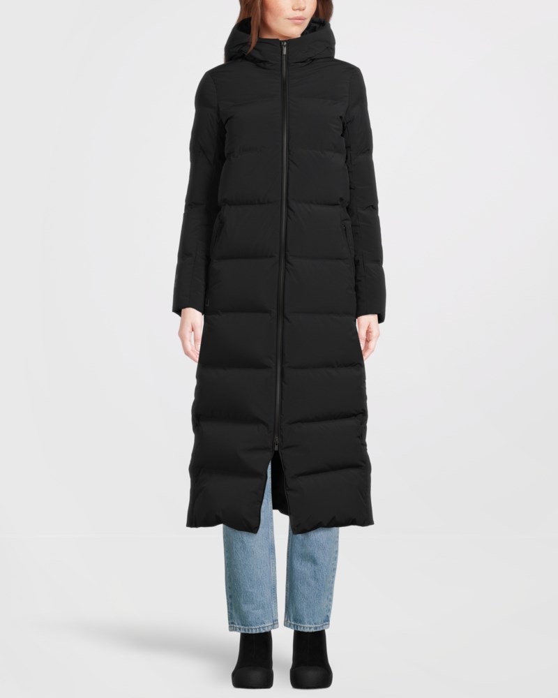 Lång dunkappa infinity down coat dark olive 2
