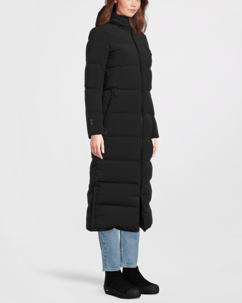 Lång dunkappa infinity down coat dark olive 3