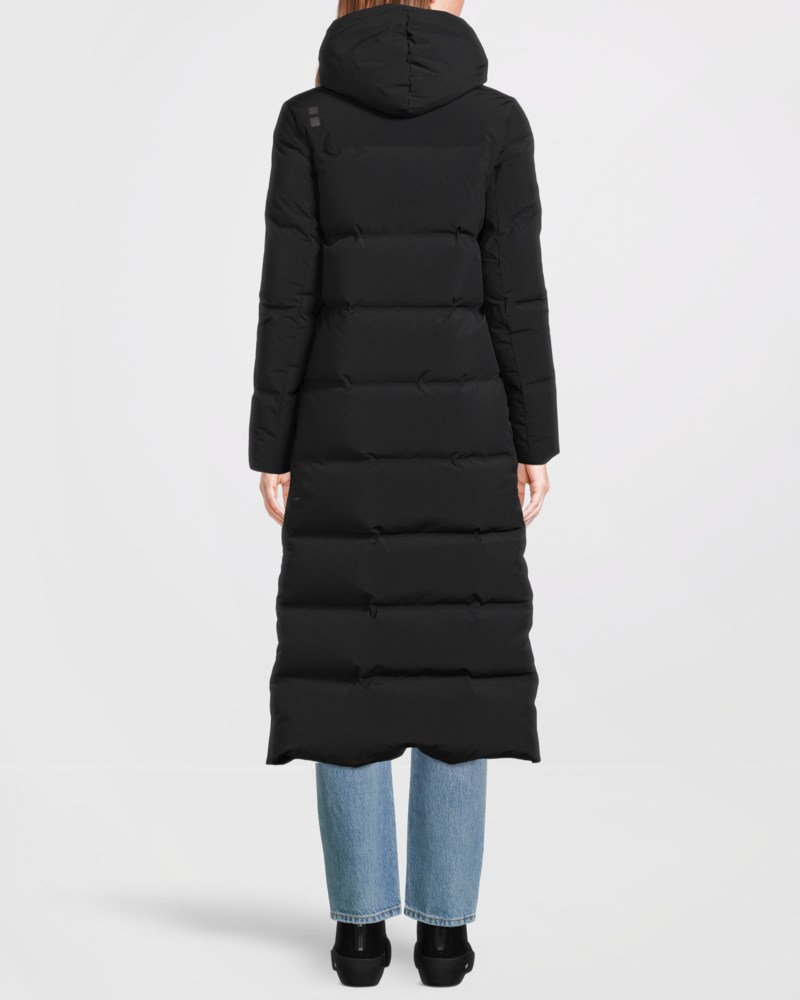 Lång dunkappa infinity down coat dark olive 4