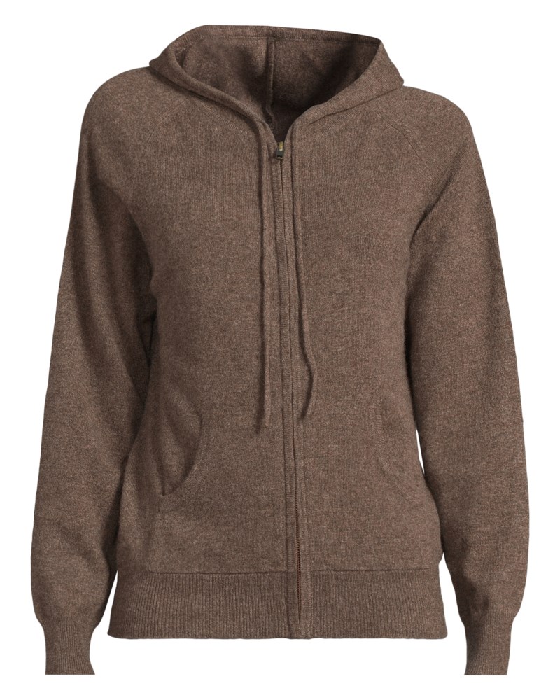Hoodie zip cacao 1