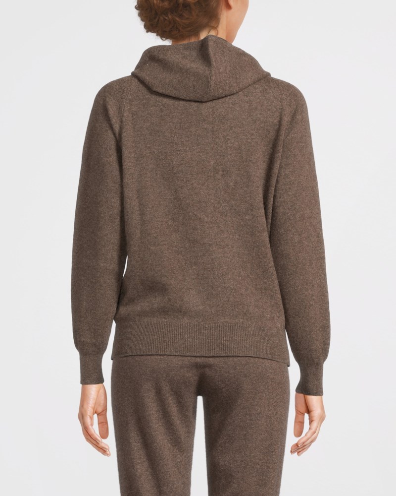Hoodie zip cacao 4