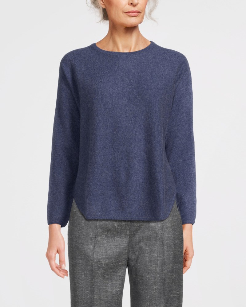 Tröja curved denim blue 2