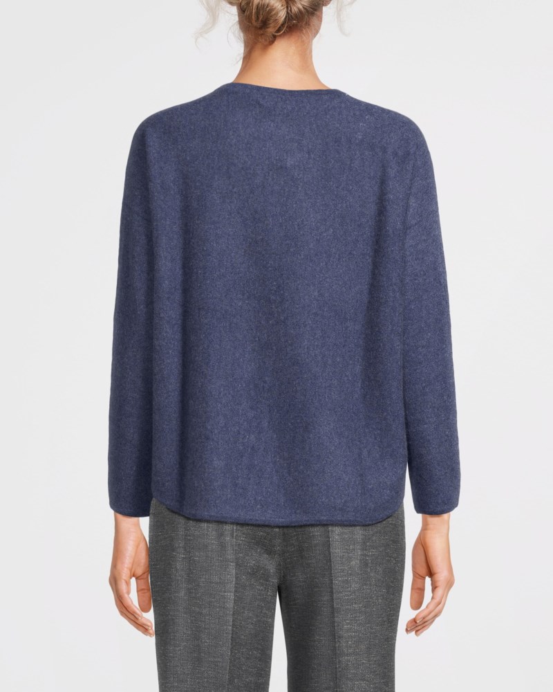 Tröja curved denim blue 4