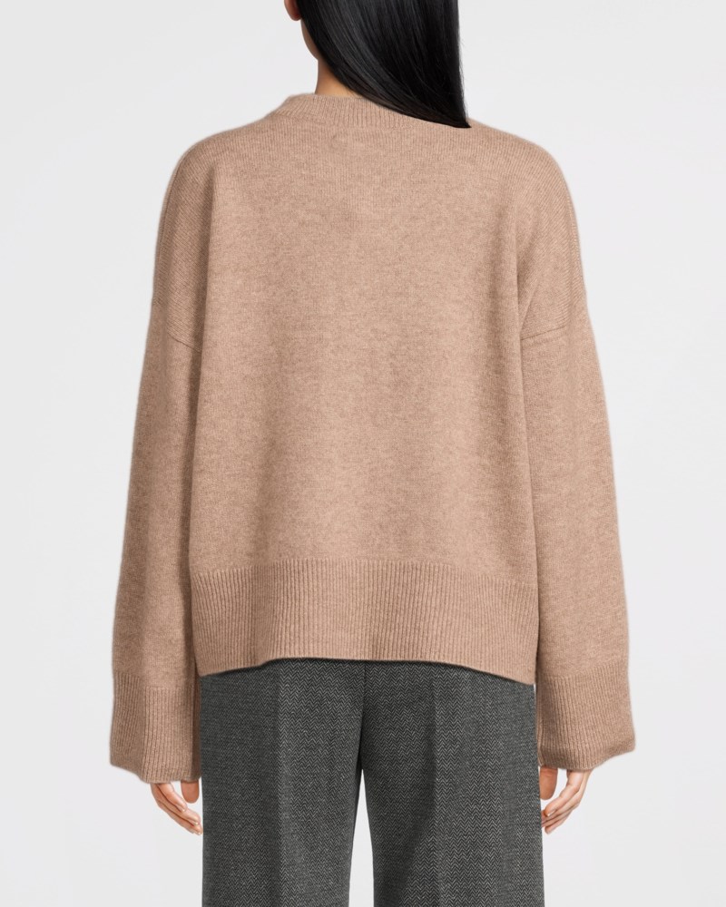 Tröja boxy o-neck cacao 4