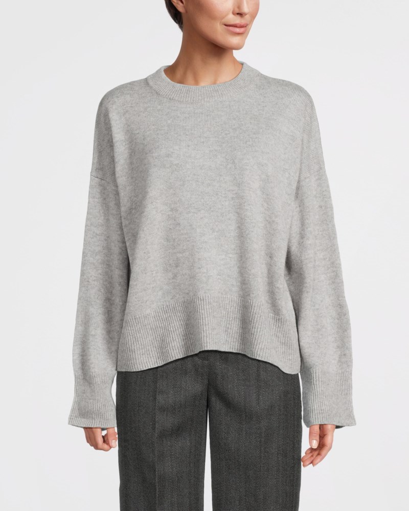 Tröja boxy o-neck cacao 2