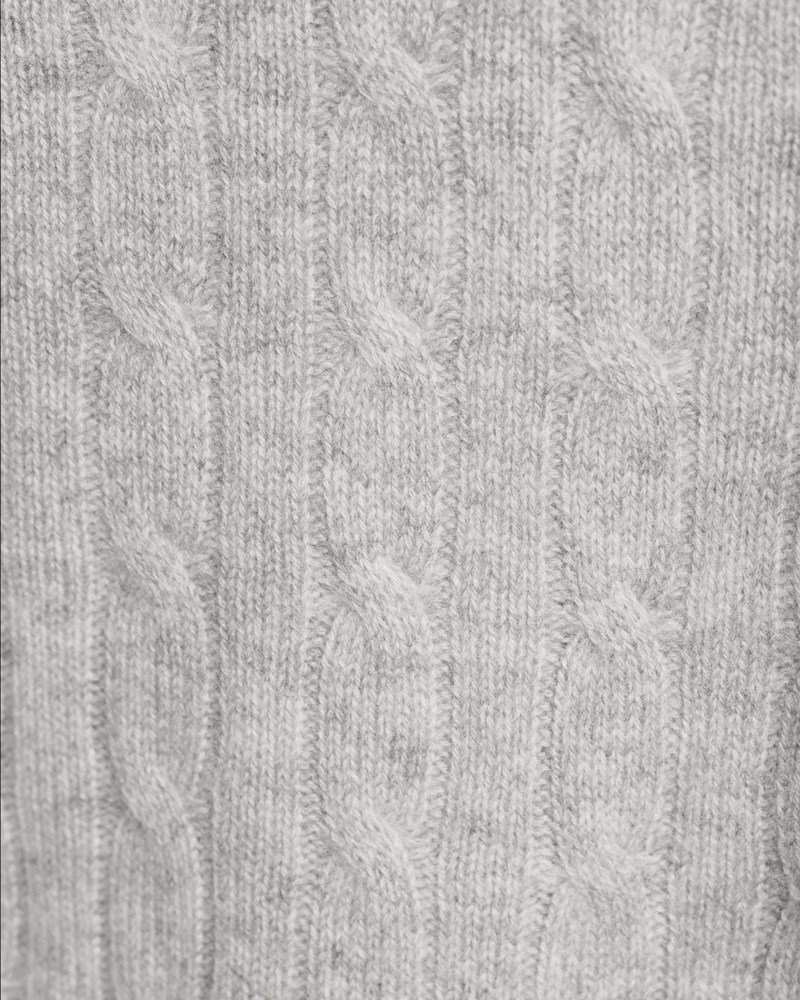 T-shirt cable ljusgrå 5