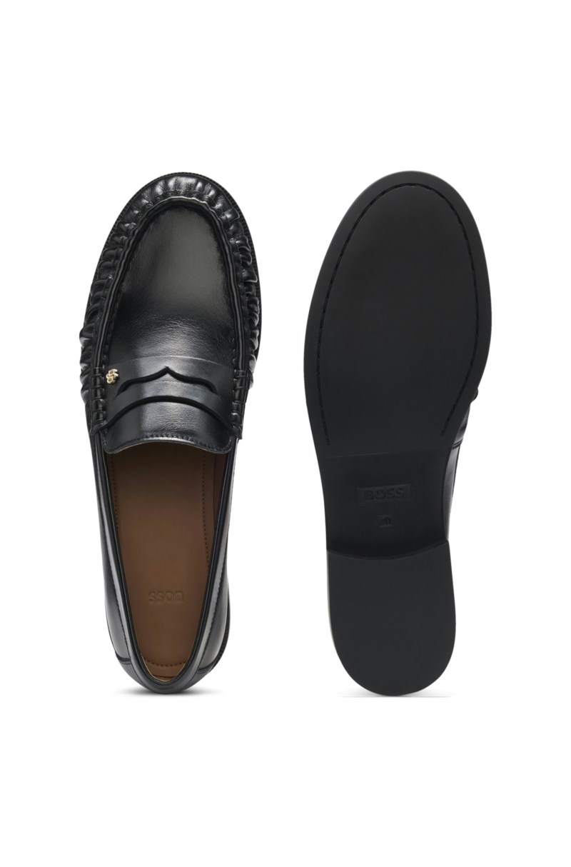Leather moccasins with Double B monogram 7