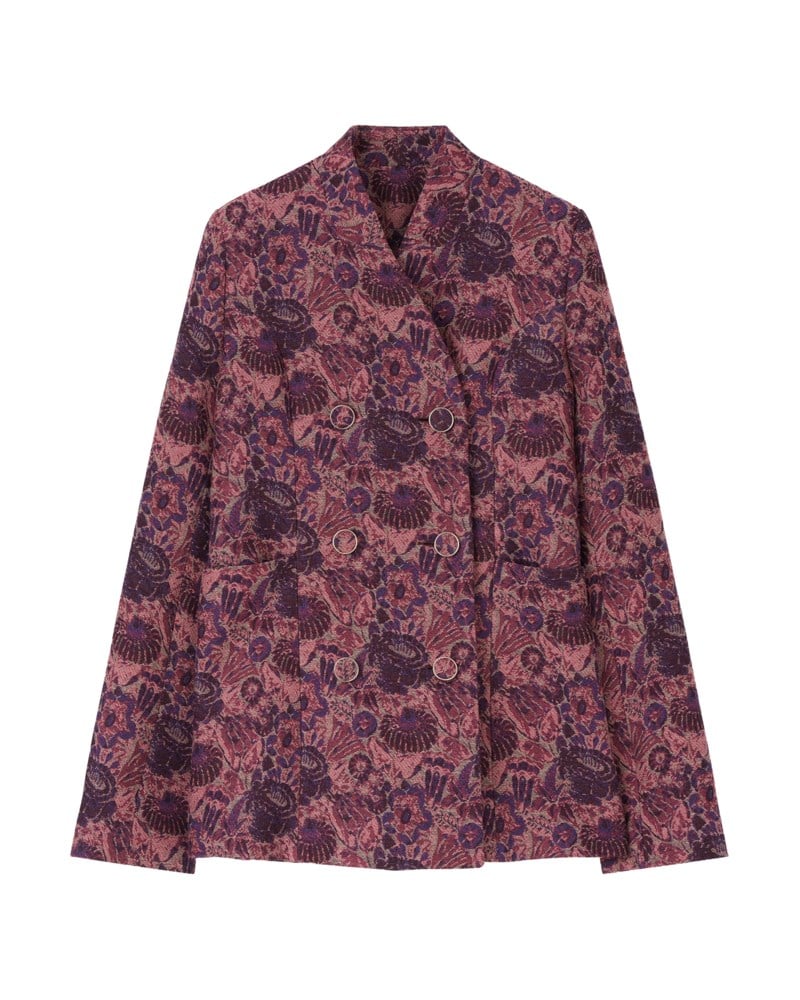 Kavaj seol cinched jacquard suit
