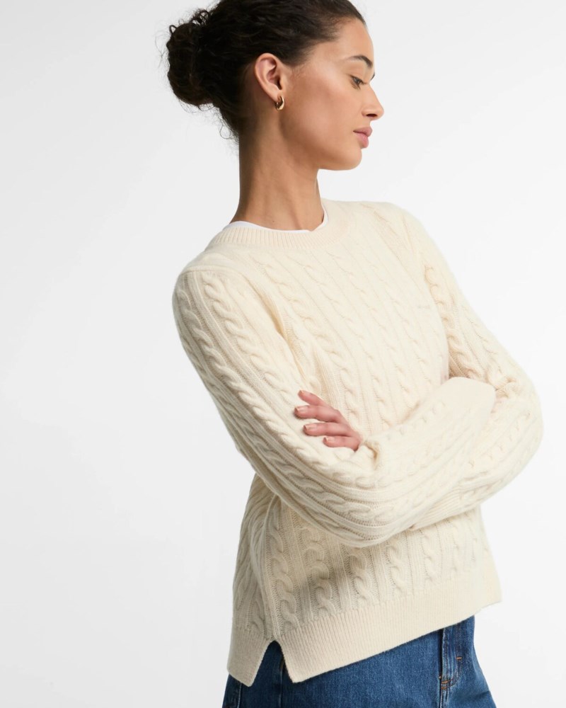 Barbour Tröja ashdown cable knitted dam – bild 3