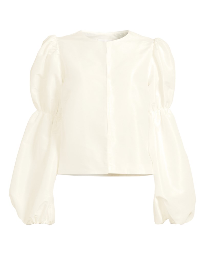 Blus zoey double pouf sleeve vanilla 1