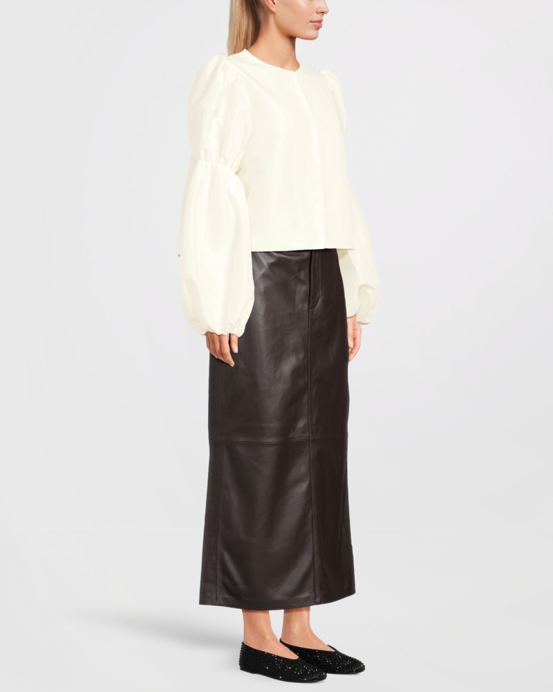 Blus zoey double pouf sleeve vanilla 3