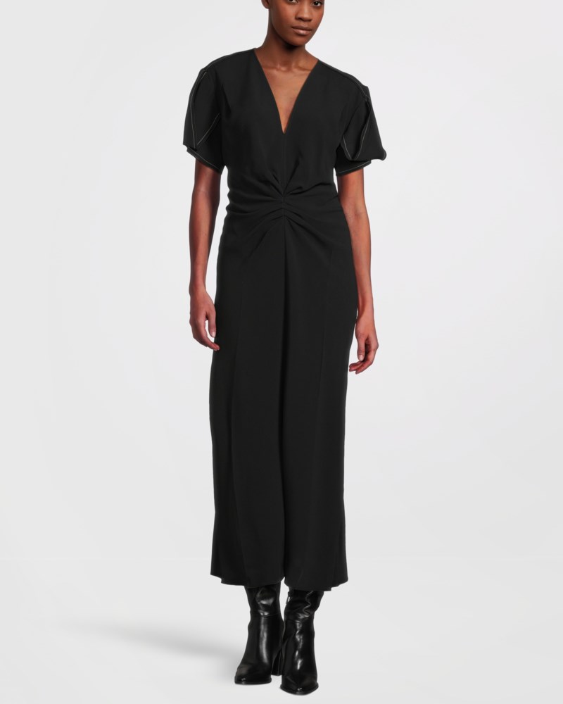 Victoria Beckham Klänning gathered v-neck dam – bild 2