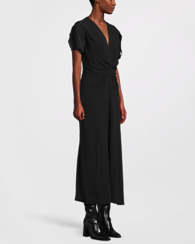 Victoria Beckham Klänning gathered v-neck dam – bild 3