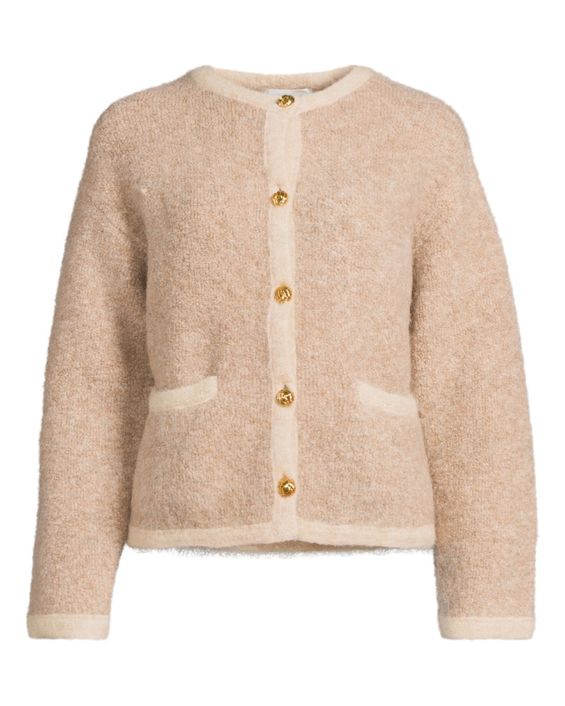 Cardigan carly wool blend beige 1