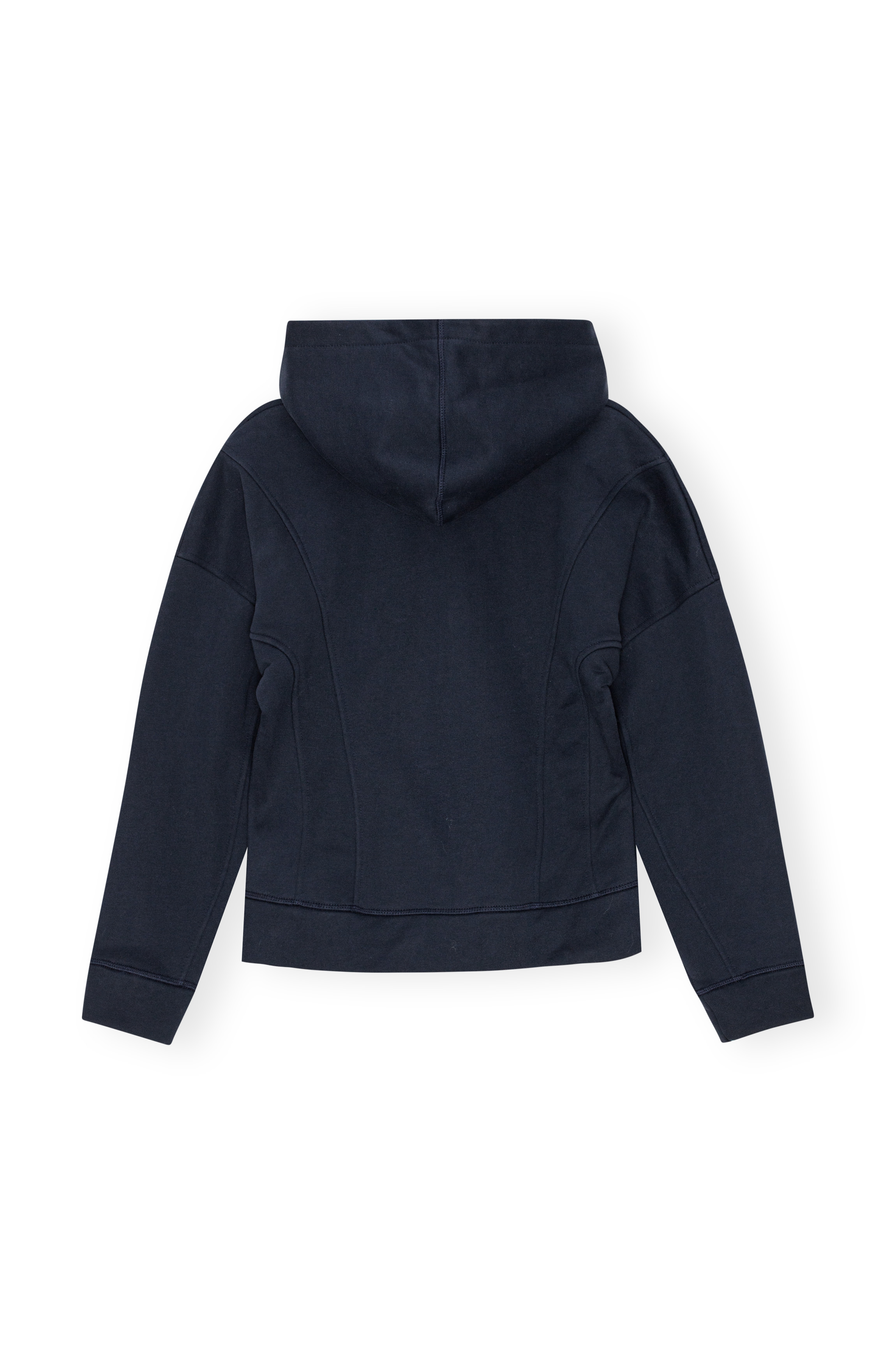 Ganni - Hoodie heavy fleece zip marin | NK