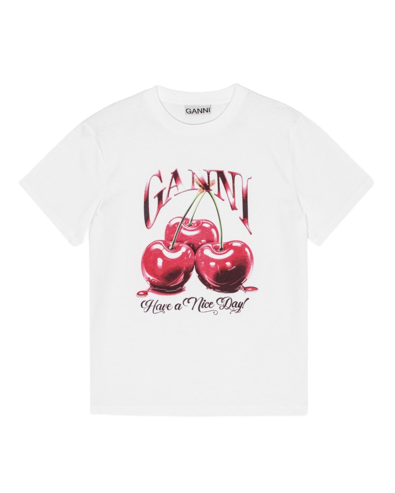 T-shirt basic jersey cherry relaxed vit 1