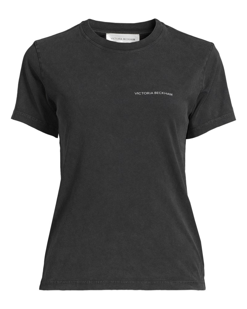 T-shirt shrunken logo svart 1