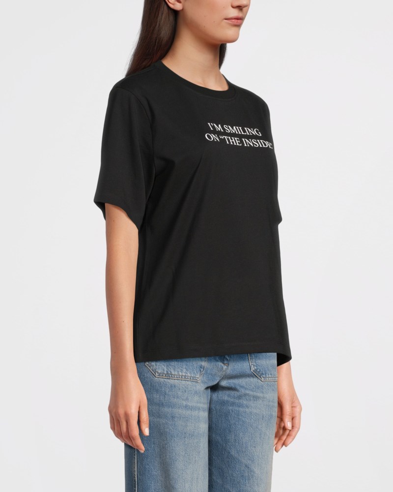 T-shirt slogan svart 3
