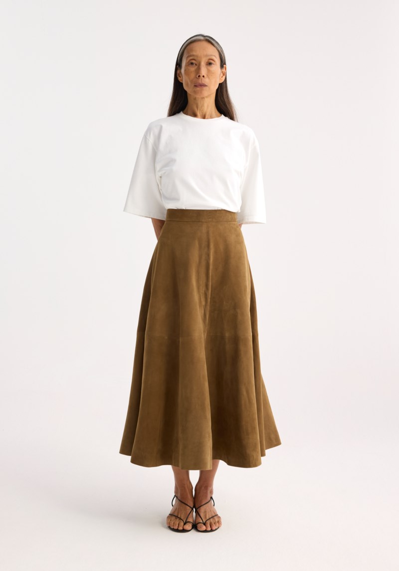 Kjol suede a-line 3