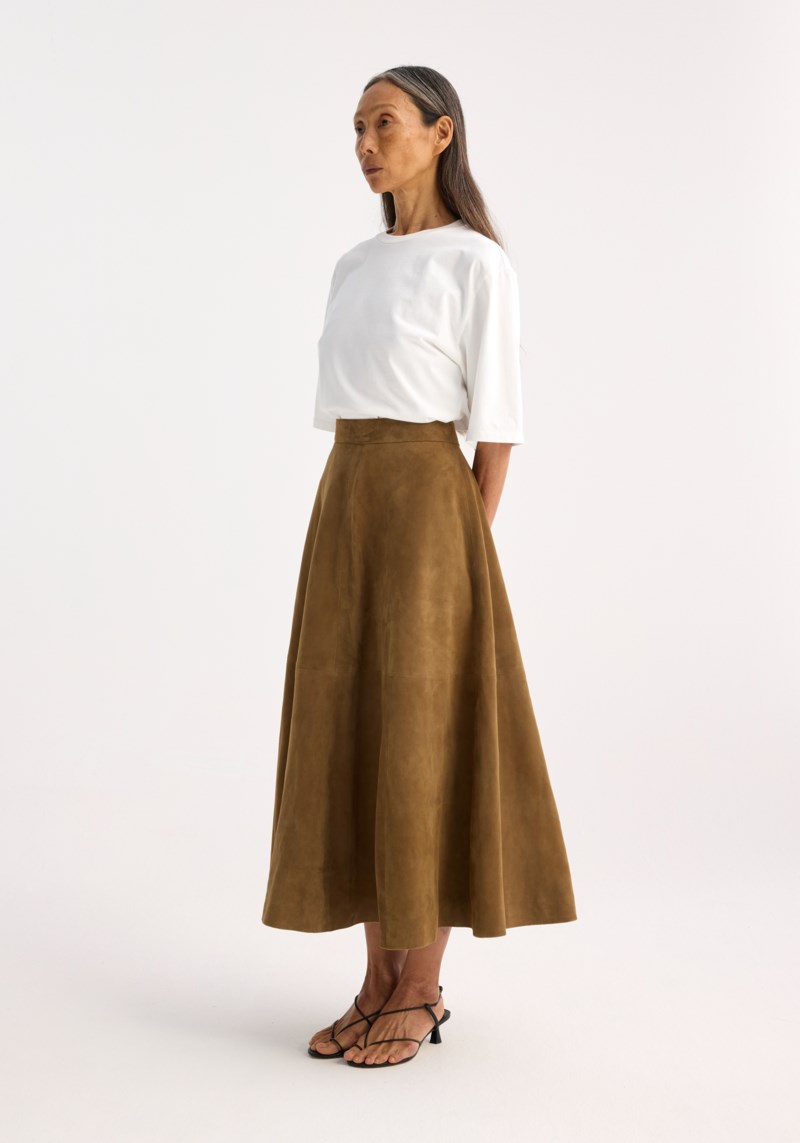 Kjol suede a-line 4