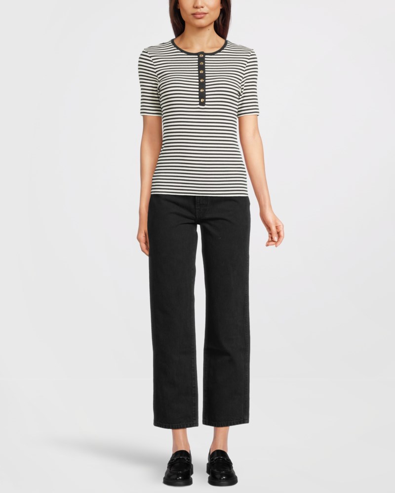 T-shirt alessia black/ creme 2
