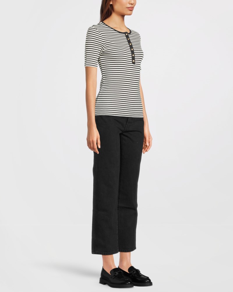 T-shirt alessia black/ creme 3